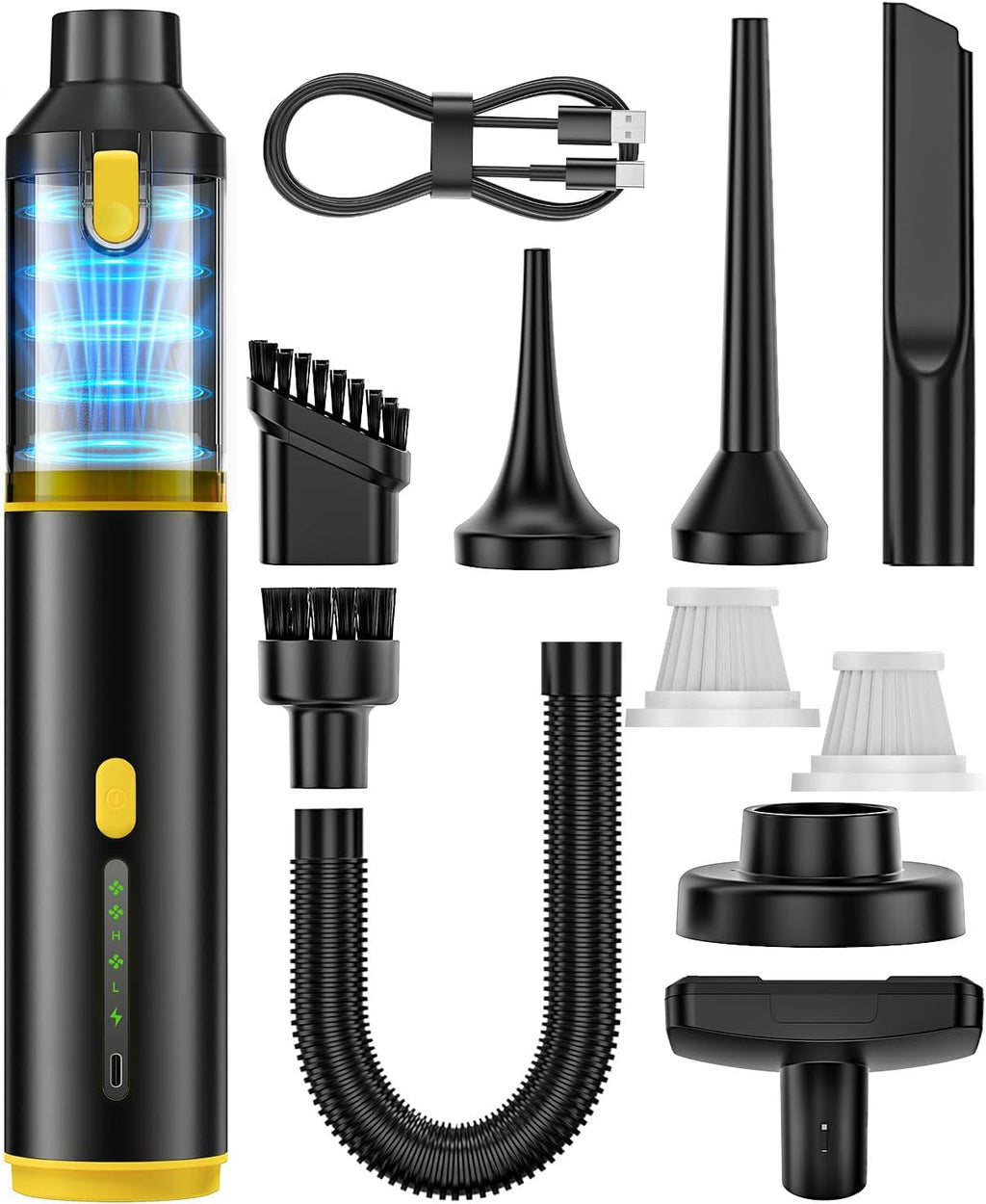 4-in-1 Cordless Handheld Vacuum Cleaner, 16800Pa Suction Power for Car and Home