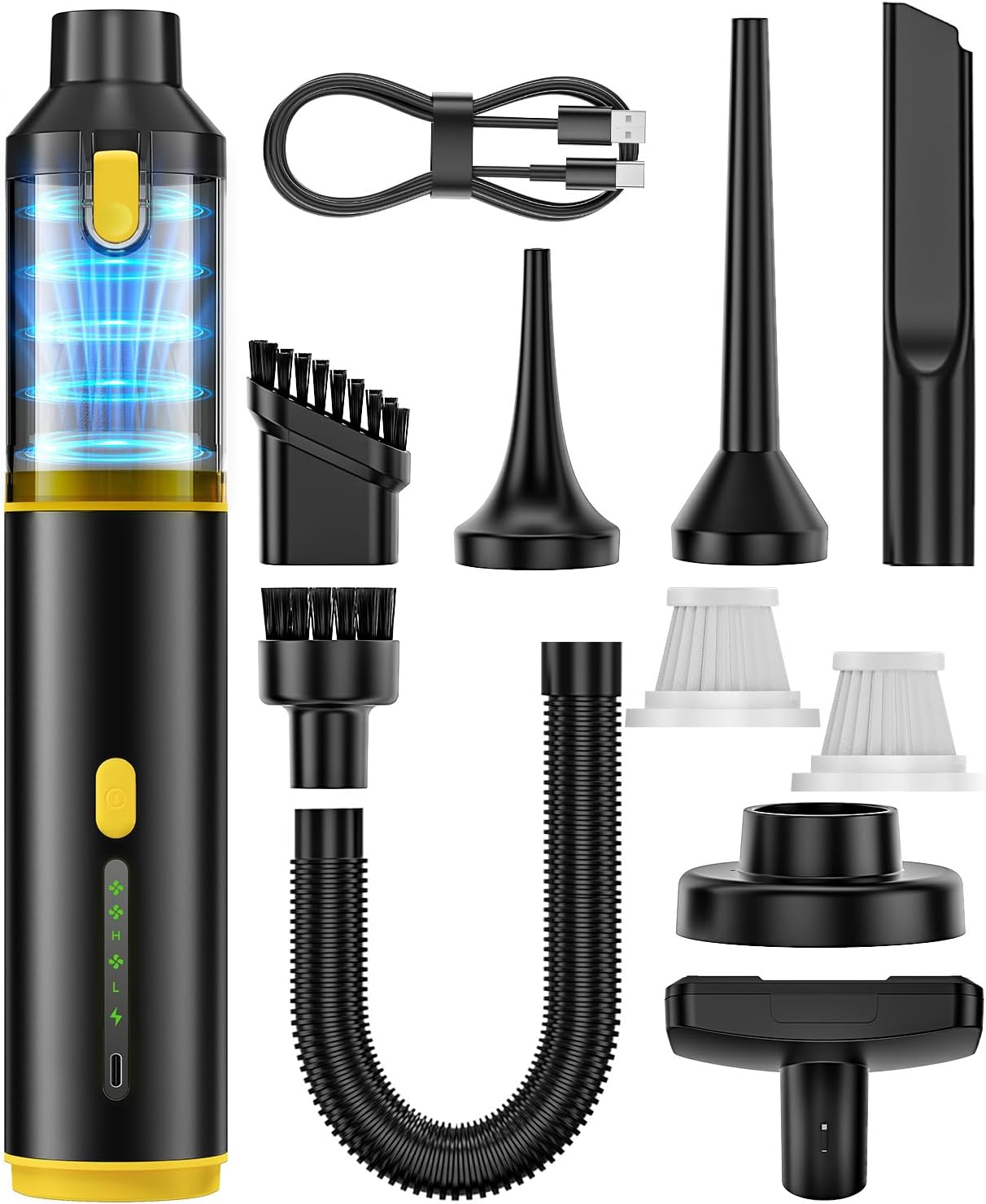 4-in-1 Cordless Handheld Vacuum Cleaner, 16800Pa Suction Power for Car and Home
