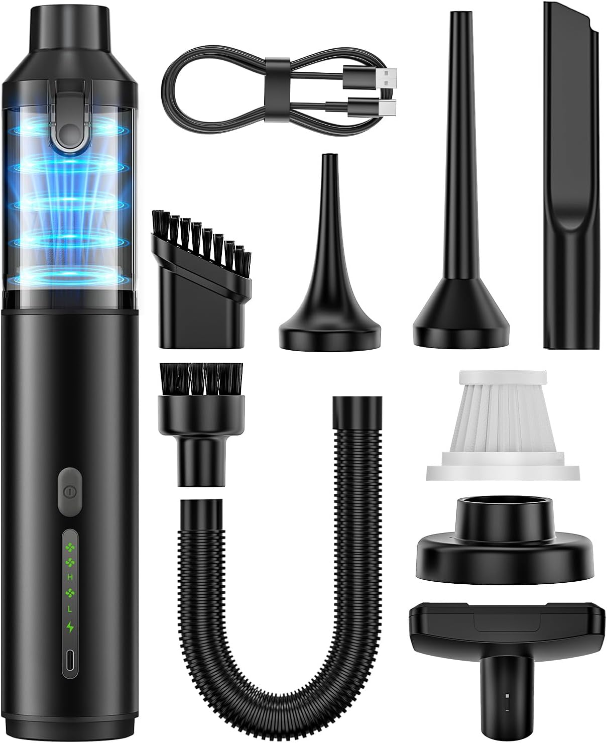 4-in-1 Cordless Handheld Vacuum Cleaner, 16800Pa Suction Power for Car and Home
