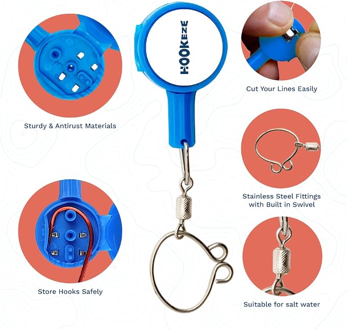 HOOK-EZE Standard Fishing Knot Tool – Blue, 2 Pack — product view 3