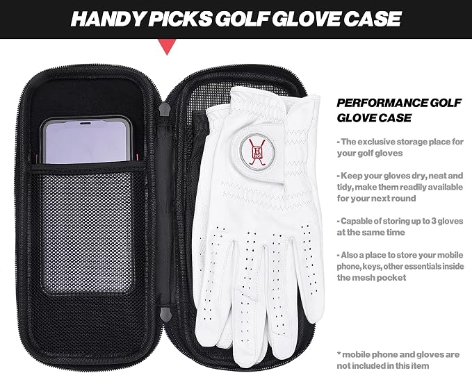 Handy Picks Ventilated Golf Glove Case – Black — product view 2