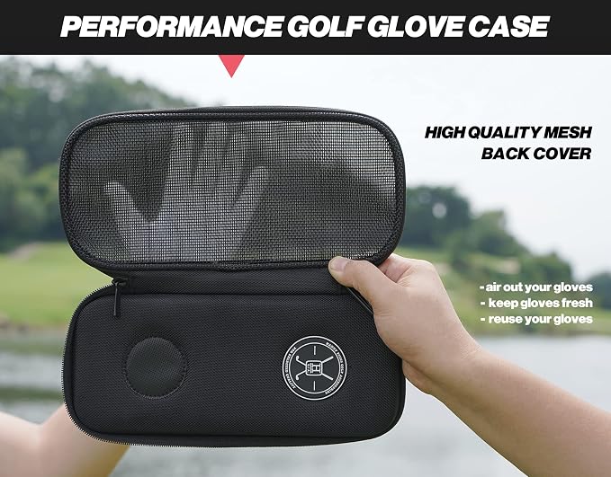 Handy Picks Ventilated Golf Glove Case – Black — product view 3