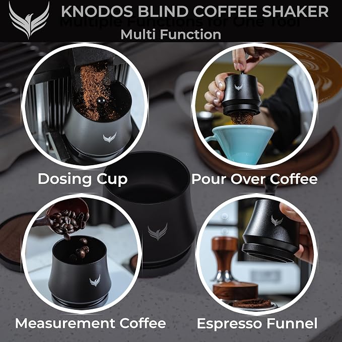 KNODOS 58mm Blind Espresso Shaker with Walnut Lid — product view 3