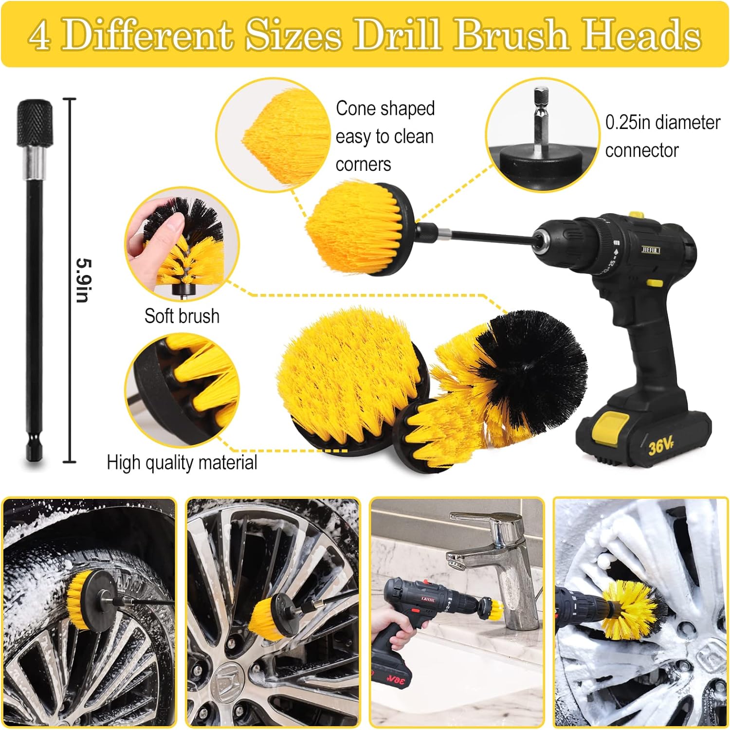 Car Detailing Kit — 20 or 27-Piece Interior, Wheel & Exterior Set